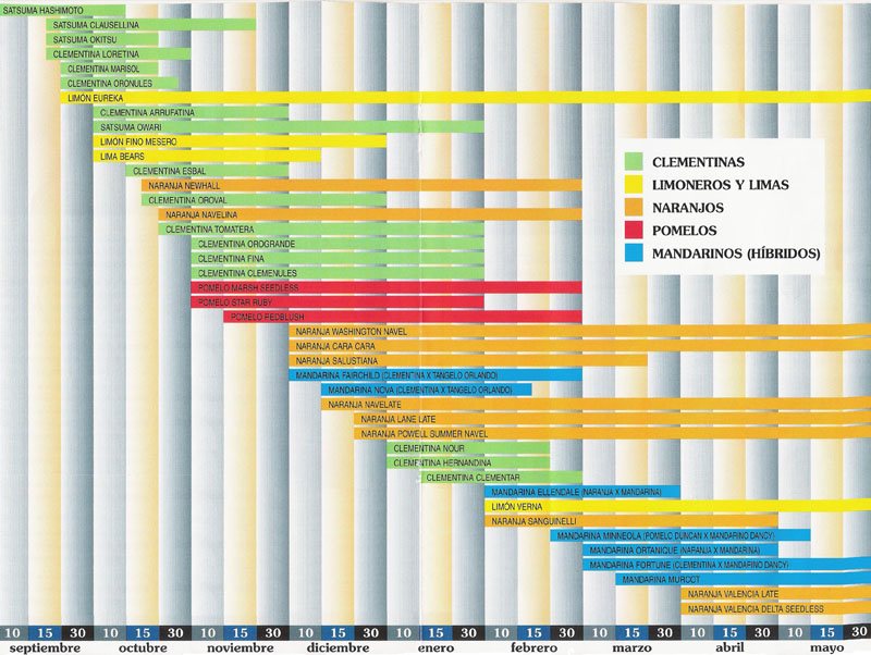 Variedades Calendario Temporadas